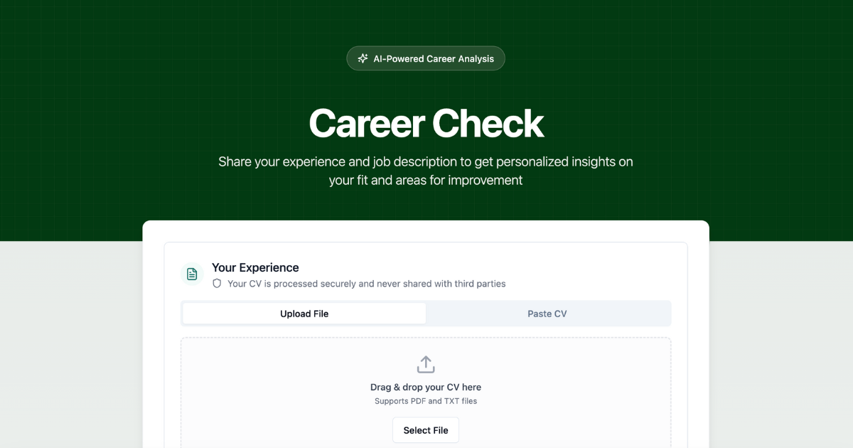Free AI Resume Checker & Career Expert Guidance | ATS-Ready Toolset